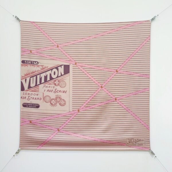 Louis Vuitton Stripe Silk Twill Square Scarf