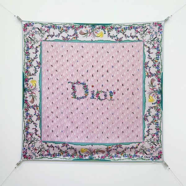 Dior Floral Silk Twill Square Scarf