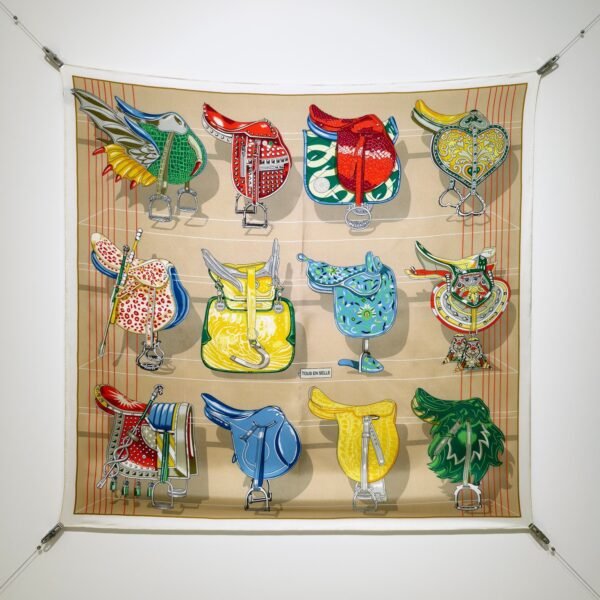 Hermes Graphic Silk Twill Square Scarf