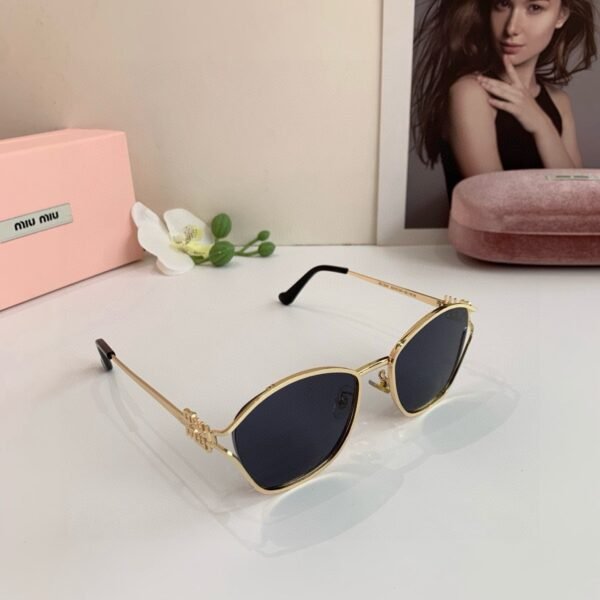 Miu Miu Geometric Metal Sunglasses