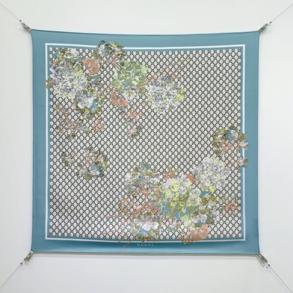 Gucci Floral Silk Twill Square Scarf