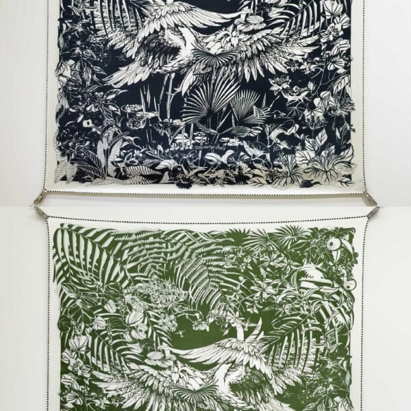 Hermes Animalier Silk Twill Square Scarf