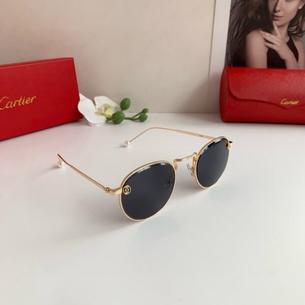 Cartier Round Metal Sunglasses