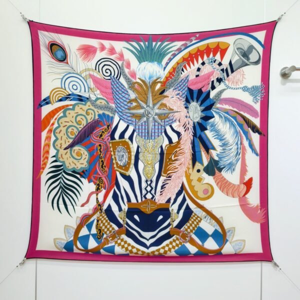 Hermes Graphic Cashmere-Silk Blend Giant Square Scarf