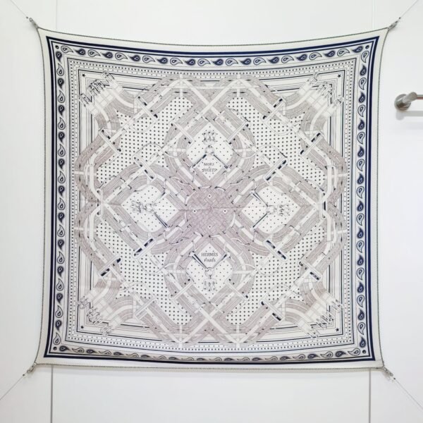 Hermes Geometric Cashmere-Silk Blend Giant Square Scarf