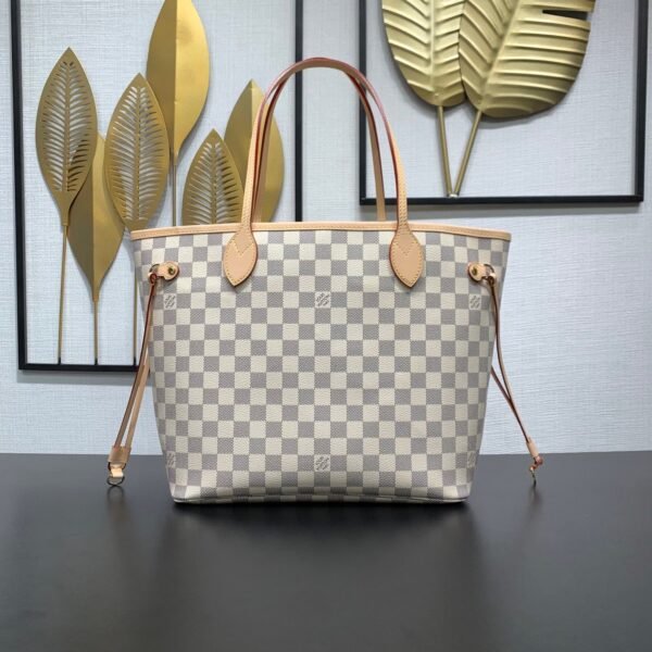 Louis Vuitton Neverfull MM Damier Azur Canvas Tote Bag