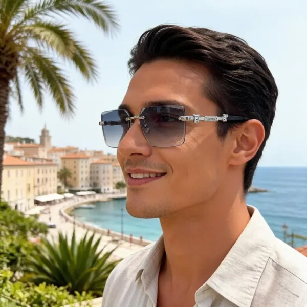 Cartier Rimless Metal Sunglasses