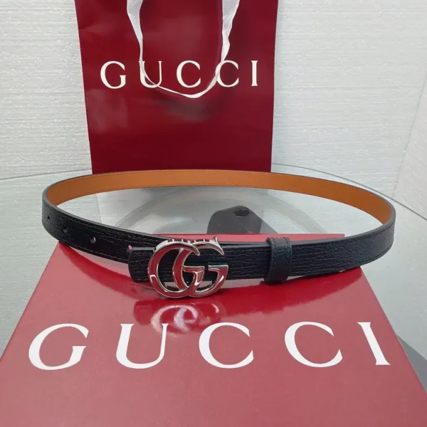 Gucci Double G Buckle Leather Belt