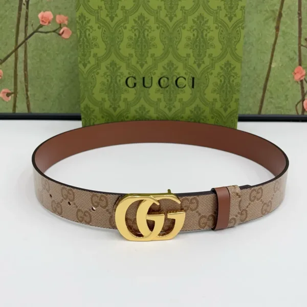 Gucci Monogram Canvas GG Buckle Belt
