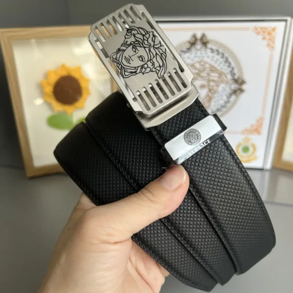 Versace Medusa Buckle Leather Belt