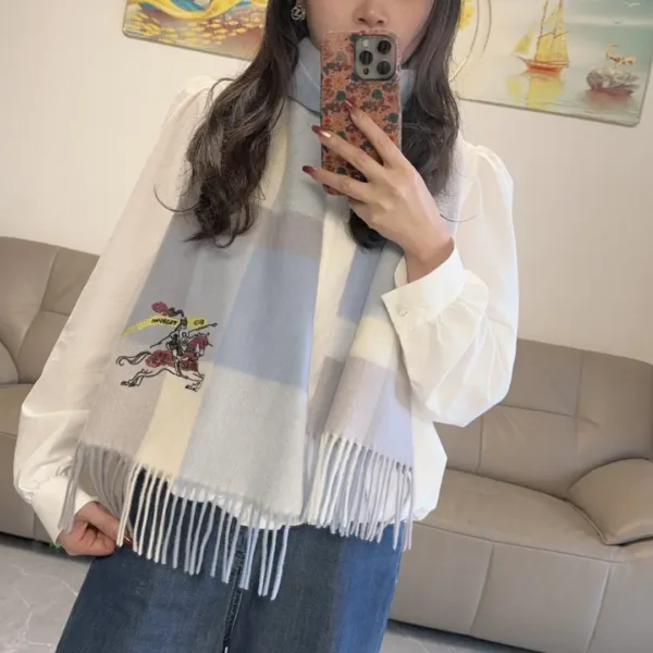 Burberry Check Lambswool Shawl