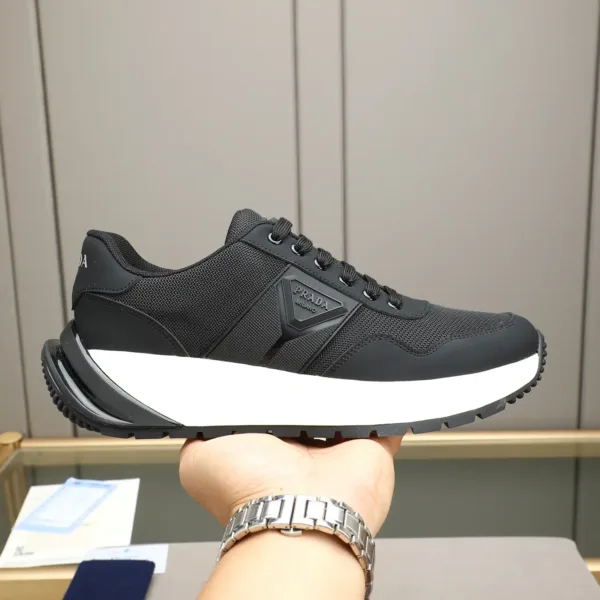 Prada Mesh and Cowhide Leather Sneakers